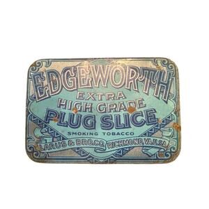 Vintage Edgeworth Plug Slice Tobacco Tin – 1940s Larus & Bro Co Richmond